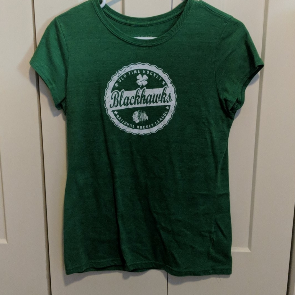 Chicago Blackhawks at. Patty's day tee.